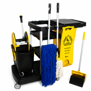 Kit carro funcional completo preto com bolsa e balde amarelo